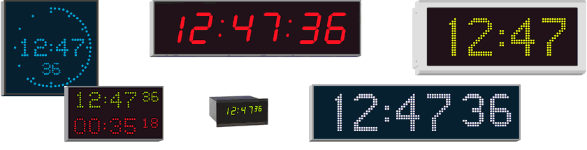 LED-Uhr, ZAS10 (ziffernhöhe 10cm), POE, NTP